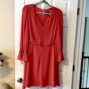 Vince Camuto Red Mini Dress with Flared Sleeves
